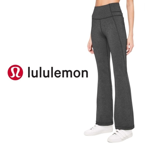 lululemon athletica Pants - Lululemon Groove Pant Flare *Full-On Luxtreme 32" Heathered Black - 4